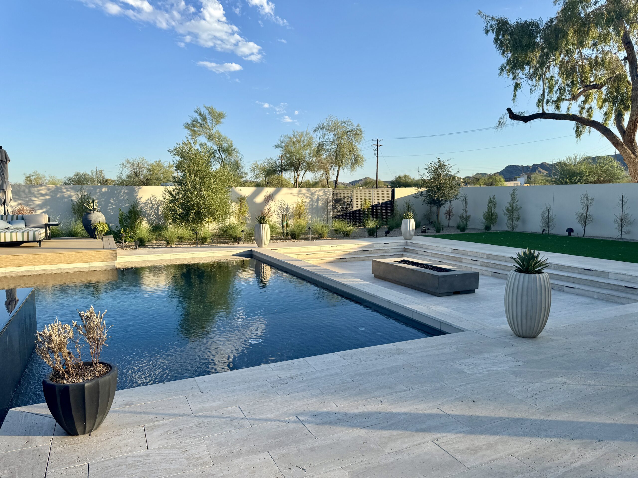 22nd St- pool and fire pit