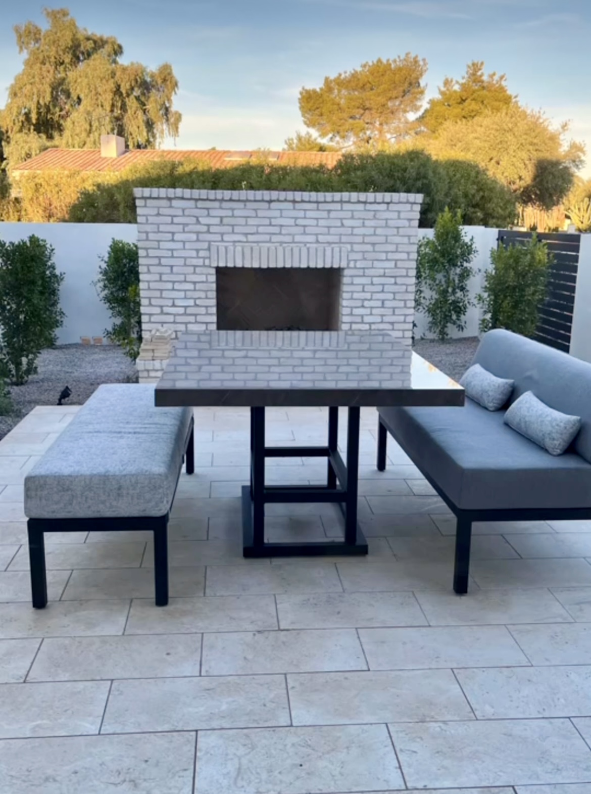 Outdoor chair and table set